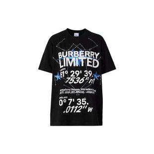 女士短袖 BURBERRY 女士黑色时尚 8056583 博柏利 T恤