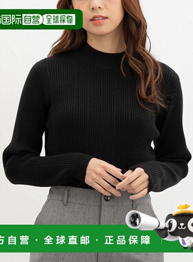 1h可退 日本直邮Honeys 女装 高领宽松针织衫 细节缆纹设计 61231