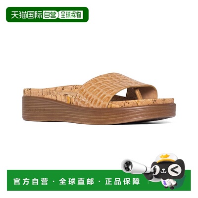 自营 Donald Pliner Fiji 皮革凉鞋，7 - 棕色 美国奥莱直发