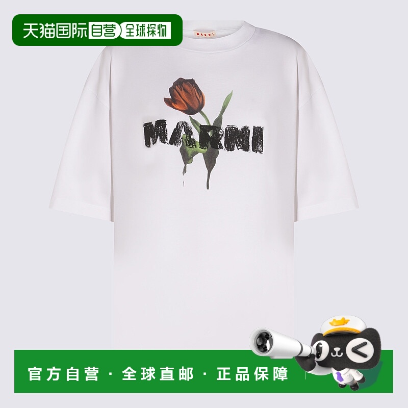 1h可退 香港直邮MARNI 女士T恤 THJET49P18USCY31LOW01 AW2025 白
