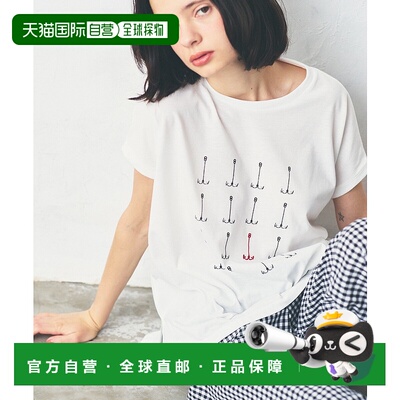 1h可退 日本直邮LA MARINE FRANCAISE 女装 宽松短袖T恤 锚点图案