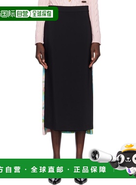 1h可退 香港直邮Moschino 莫斯奇诺 女士 蓝色 & 黑色 Crêpe & S