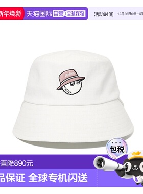 韩国直邮MALBON GOLF女士帽子M5142PHT20WHT UNBALANCE BRIM BUCKE
