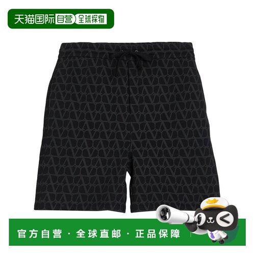 香港直邮valentino 华伦天奴 男士 短裤 black黑色 舒适时尚