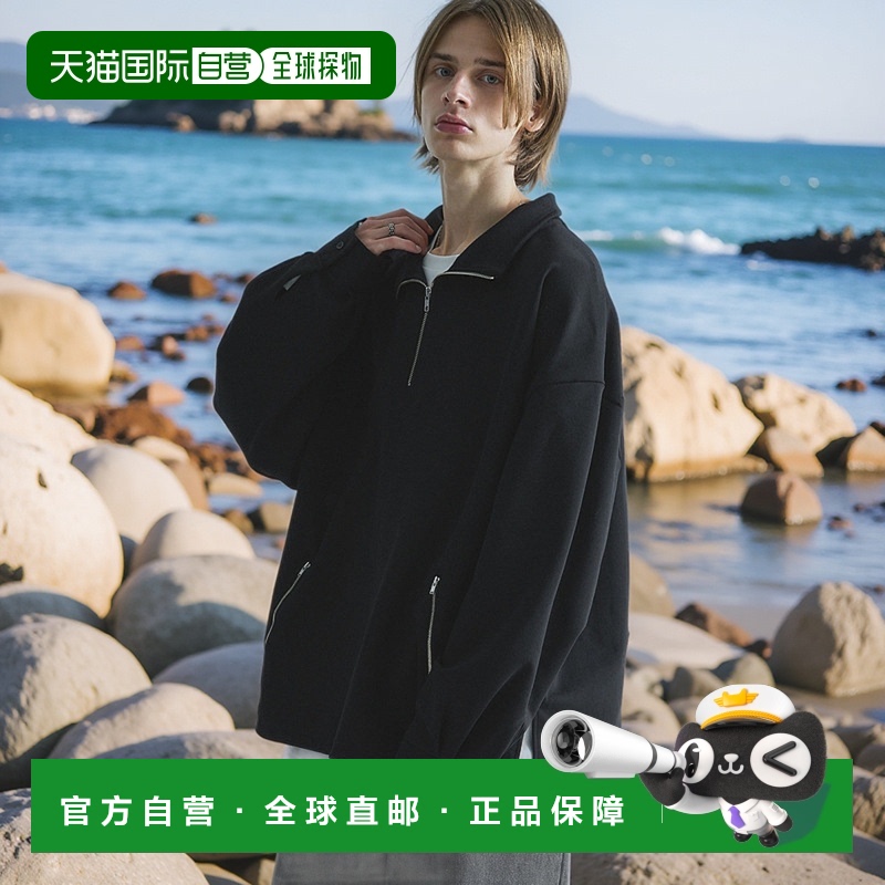 1h可退 日本直邮SOCCE 男女同款气球袖半拉链宽松剪裁上衣 soc240