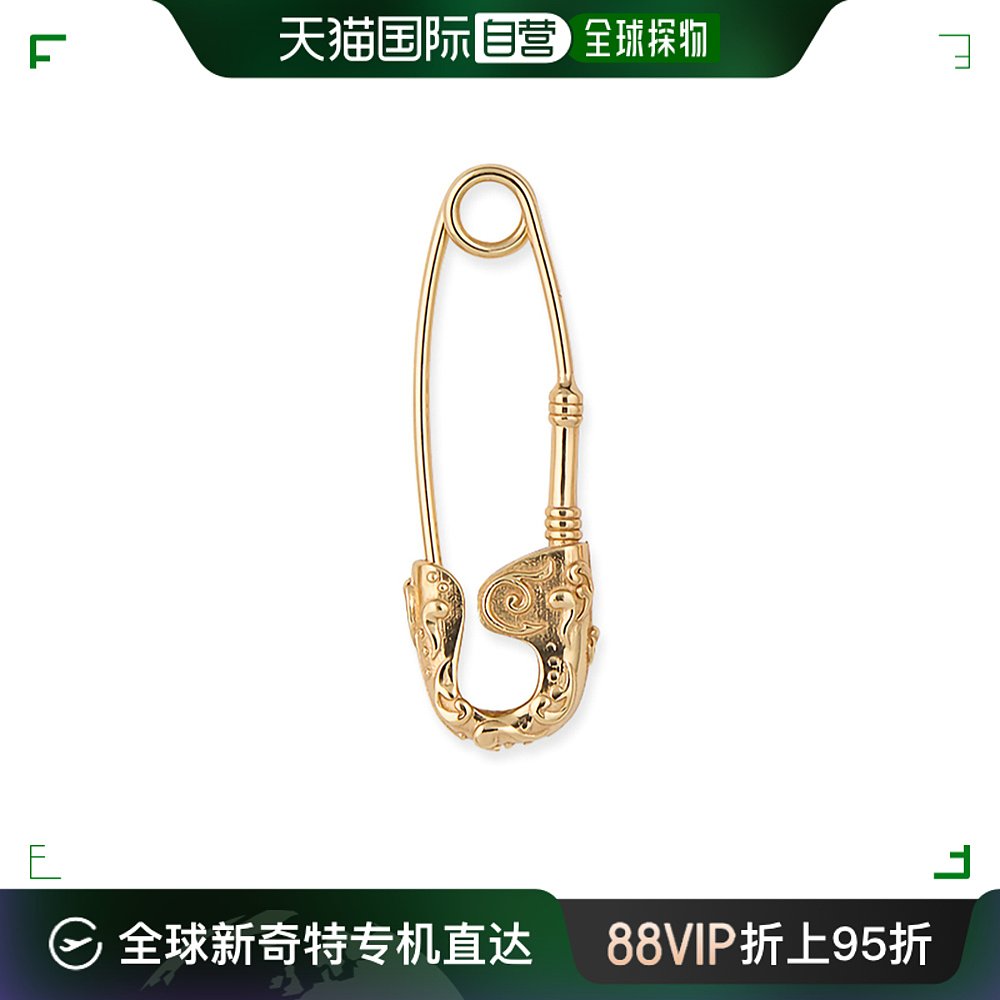 香港直邮潮奢 emanuele bicocchi 男士 大号蔓藤花纹别针耳环 sne