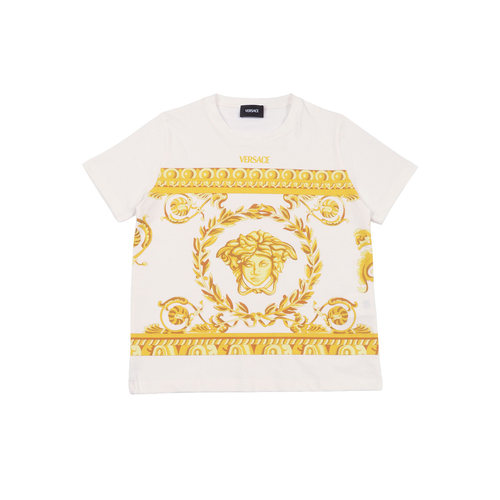 1h可退 VERSACE 男童T恤 10183421A131832W110 SS2026 白色
