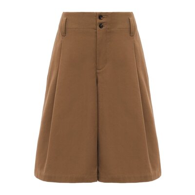 CHLOÉ 女士短裤 CH25ASH08365208 AW2025 棕色 阔腿百慕大短裤
