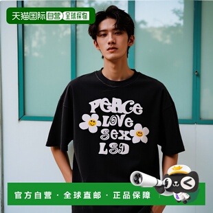 1h可退 日本直邮READYMADE 男士PEACE印花复古T恤 RECOBK0000280