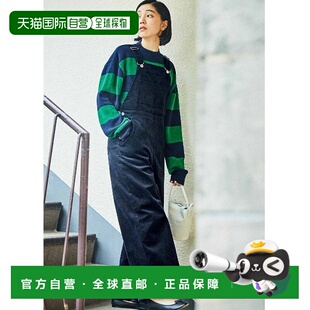 女士灯芯绒宽松背带裤 1h可退 STANDARD FIFTY 黑色 日本直邮THREE