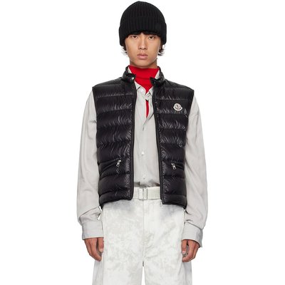 潮奢 Moncler 盟可睐 男士 黑色 Gui 羽绒马甲 J20911A1070053029