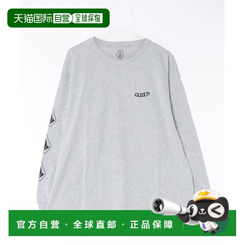 日本直邮VOLCOM 男女同款 长袖T恤 石头LOGO设计 53支付后1h可退