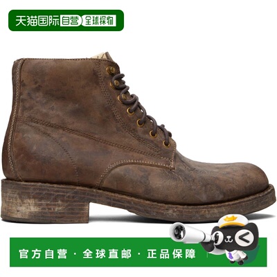 1h可退 香港直邮Visvim 维斯维木 男士 棕色 Virgil Folk 踝靴 01