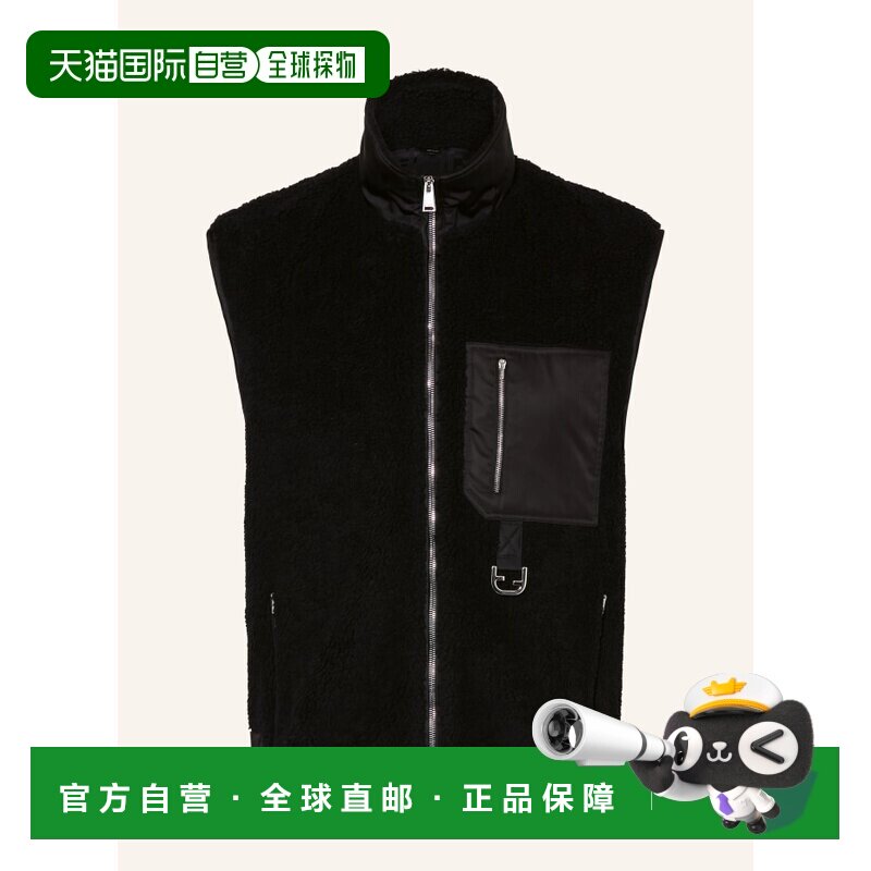 1h可退 香港直邮FENDI 男士马甲 100295943913000 CO 黑色 Teddy