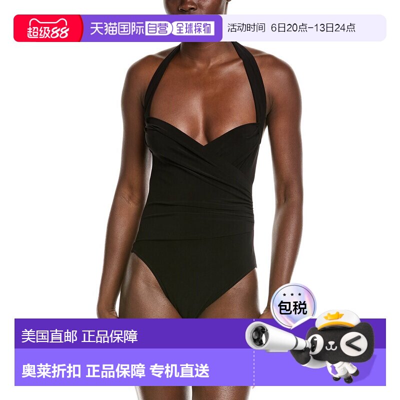 自营Norma Kamali Cayla Bodysuit - black 美国奥莱直发性感泳衣