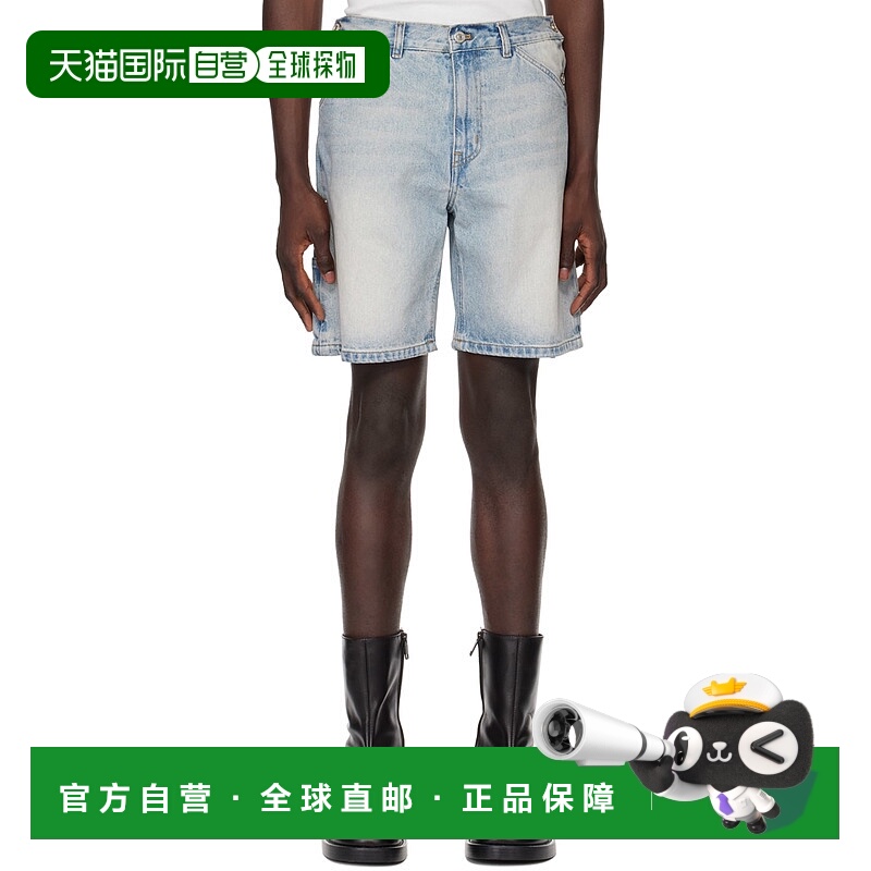 香港直邮潮奢 Courreges 男士 蓝色 Sailor 牛仔短裤 124DSH026DE