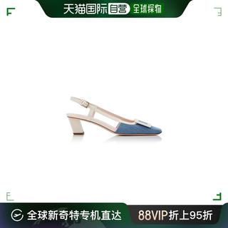 香港直邮潮奢 ROGER VIVIER 罗杰 维维亚 女士BV 牛仔布露跟浅口