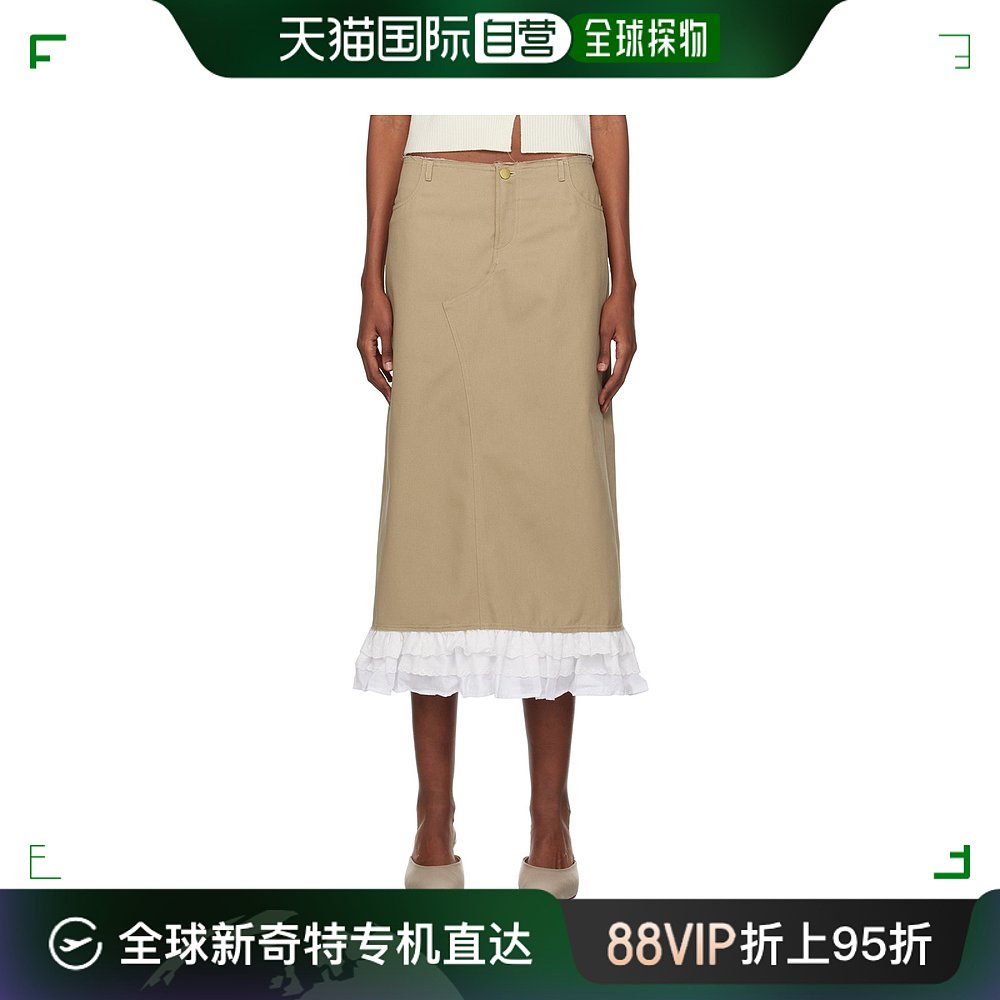 香港直邮潮奢 Sandy Liang女士灰褐色 Tristen半身裙