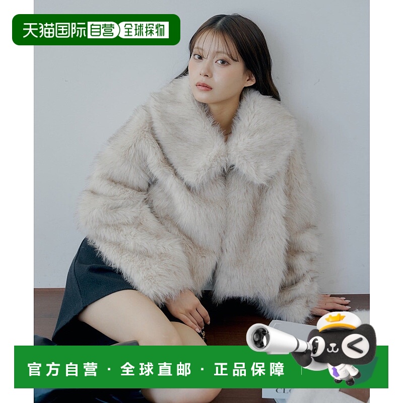 1h可退 日本直邮Chico 女装 仿毛绒短款外套 宽松大翻领显脸小 CH