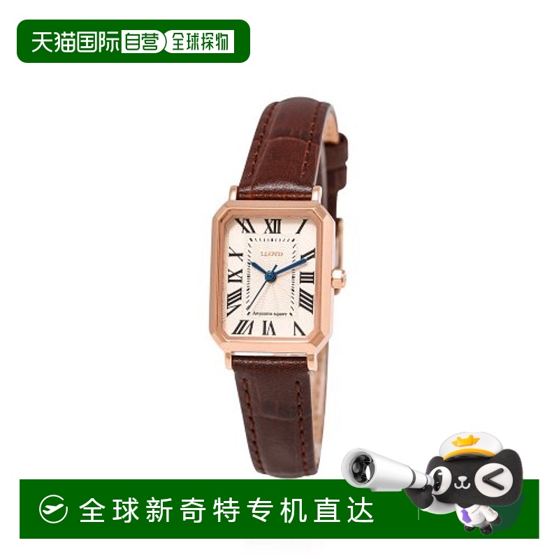 Lloyd手表女款合金牛皮表带经典简约时尚小方表LL2G20410XGR
