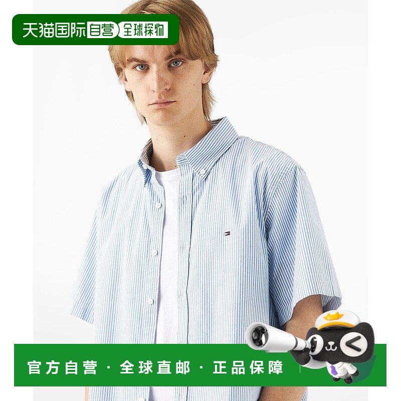 日本直邮TOMMY HILFIGER 牛津条纹短袖衬衫 [TO3203EM012568]女装
