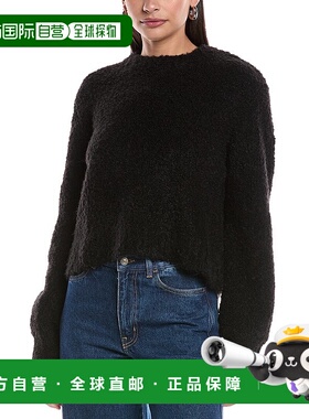 自营 Bella Dahl羊毛混纺圆领毛衣-黑色 美国奥莱直发