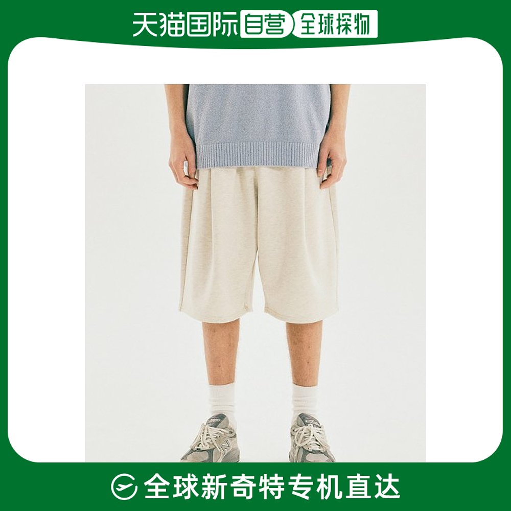 韩国直邮YALE BERMUDA SWEAT TRAINING SHORT OATMEAL短裤YD01SO1