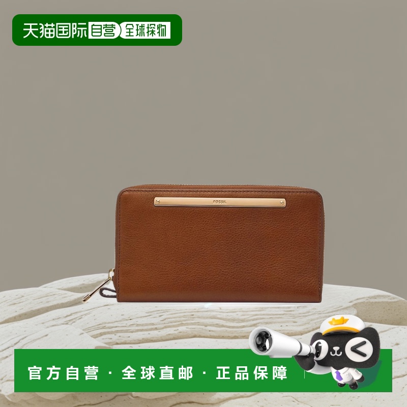 1h可退 【美国直邮】Fossil/化石男女通用迷你手拿包真皮拉链日常