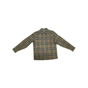 81041701 SS2025 绿色 BURBERRY 式 衬衫 格纹翻领衬衫 夹克 男士