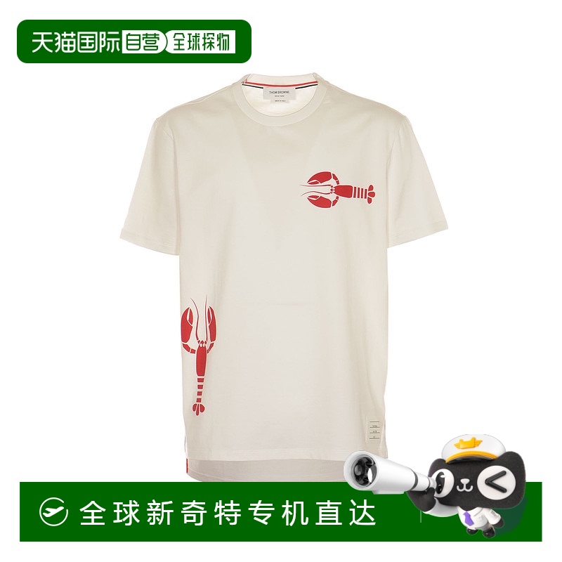 香港直邮THOM BROWNE 男士T恤 MJS187A01454100 AW2024 白色