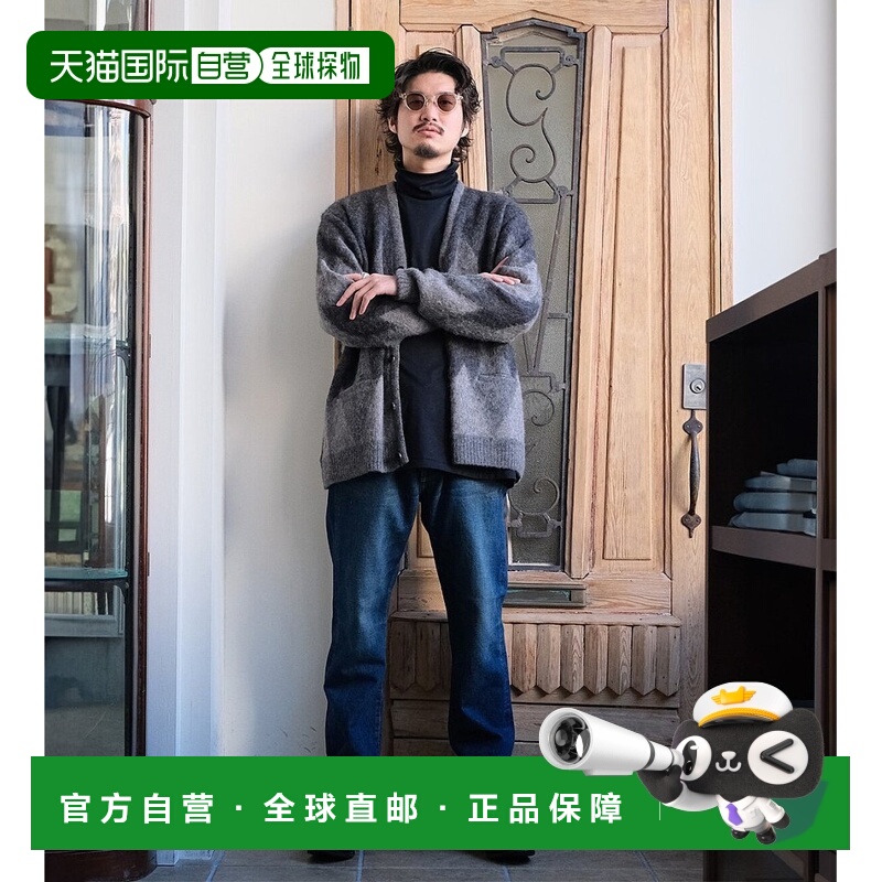 日本直邮AUBERGE 开衫grunge风格婴儿羊驼毛保温菱形图案 AU23A25