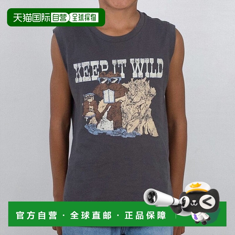 自营 tiny whalesKeep It Wild黑色T恤 美国奥莱直发新款