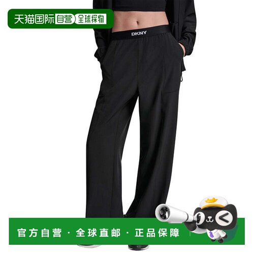 自营DKNY Pull On Logo Pant - black 美国奥莱直发休闲裤阔腿裤