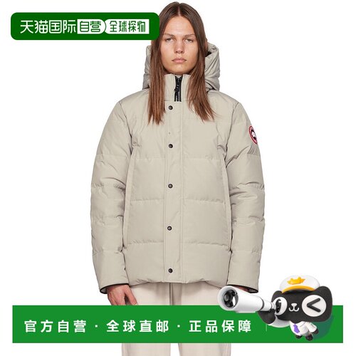 1h可退 香港直邮Canada Goose 加拿大鹅 男士 米色 Wyndham 羽绒