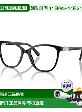 自营swarovski0sk2020 Black Acetate Cat-Eye Sunglasses - whit
