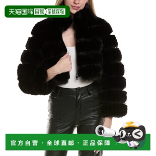 自营Adrienne Landau Short Coat - Black 外套美国直发奥莱