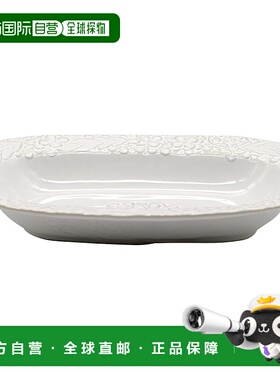 【日本直邮】Aito “Lien” 椭圆碗 26×16cm 白色 美浓烧