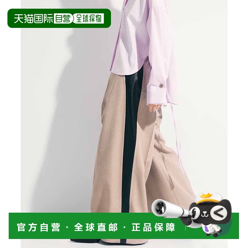 1h可退 日本直邮STUDIOUS 女装 侧边皮革装饰阔腿西裤 125540014