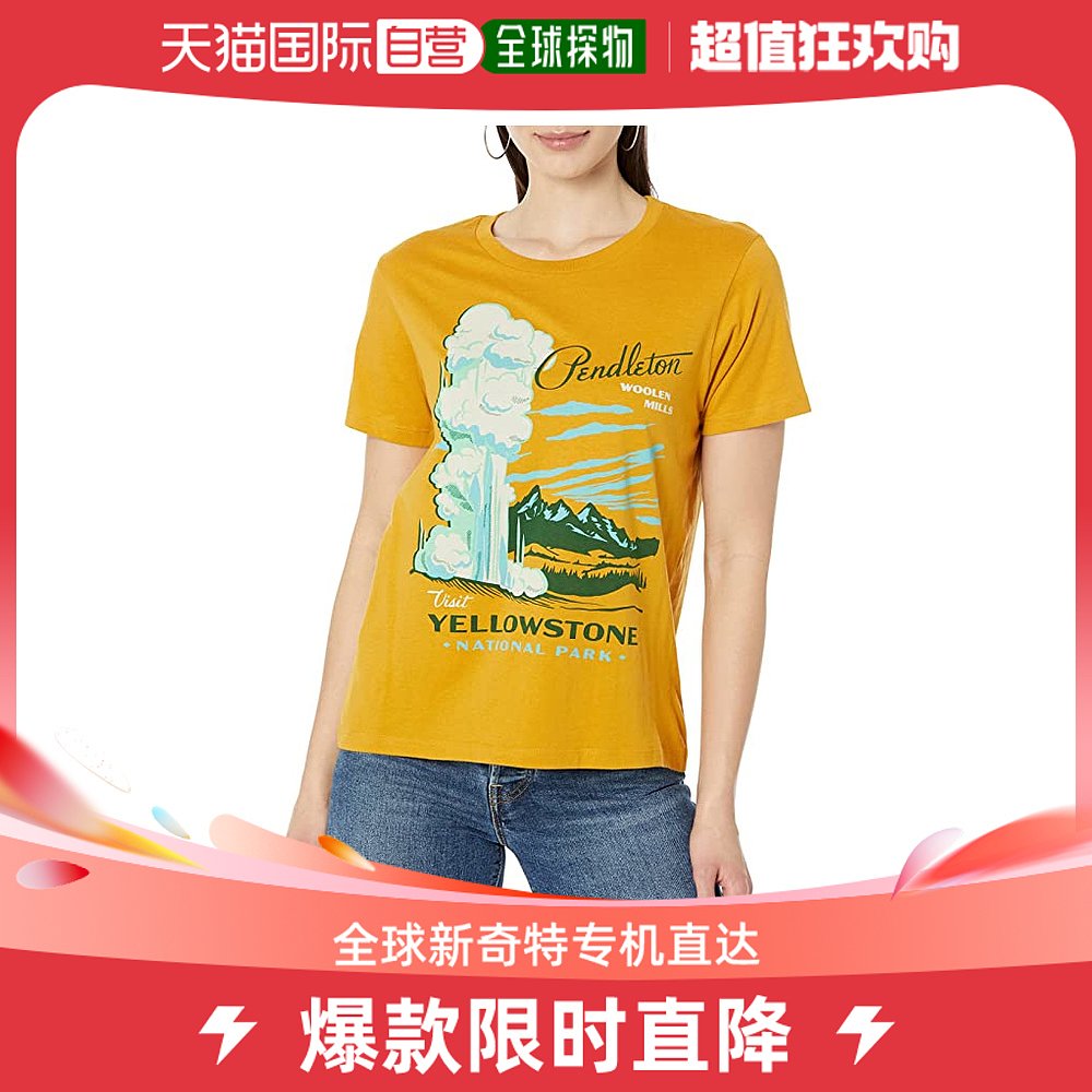 香港直邮潮奢 Pendleton 女士Yellowstone Park 印花T恤 女装/女士精品 T恤 原图主图