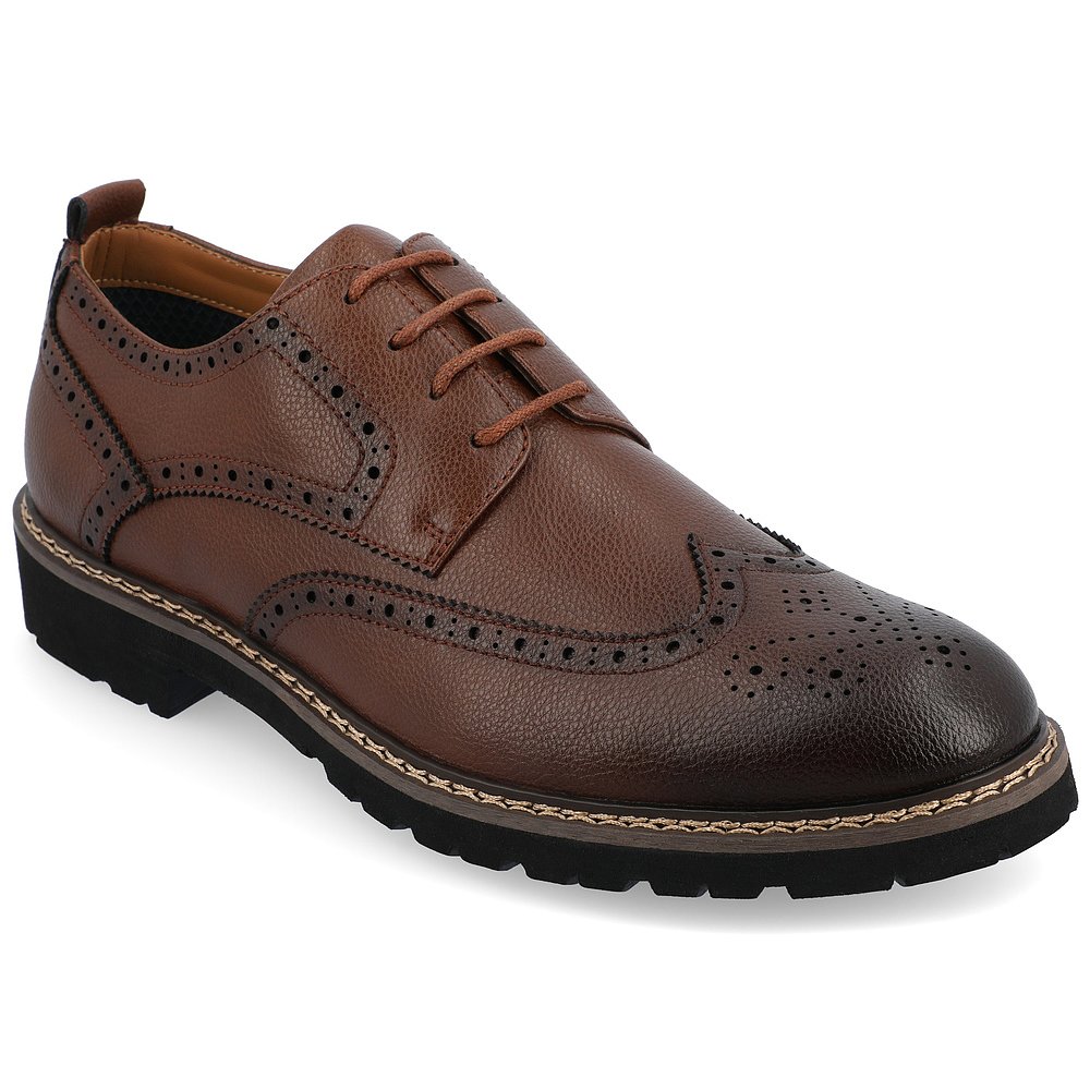 【美国奥莱】直发 Vance Co. Campbell Wingtip 德比鞋 - 棕色