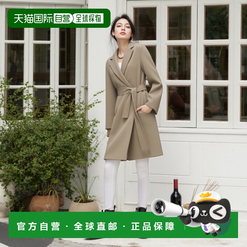 韩国直邮[ITMICHAA] 女性手工腰带大衣 (ITOAYHL820)羊绒羊毛西装