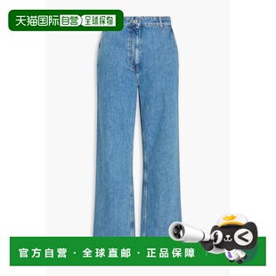 香港直邮潮奢 Burberry 巴宝莉 女士 高腰直筒牛仔裤 WBRANLEY146