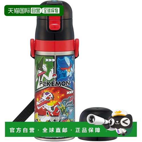 【日本直邮】Skater 2WAY儿童保温保冷水壶470ml 宝可梦 SKDC4-A