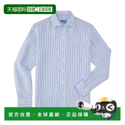 自营J.McLaughlin Gramercy Modern Fit Shirt - blue 美国奥莱直