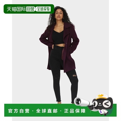 自营 belle & bloom前男友羊毛混纺大夹克-李子色 美国奥莱直发