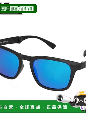 日本直邮XOOX 偏光太阳镜紧凑型折叠灰色/蓝色镜面镜片
