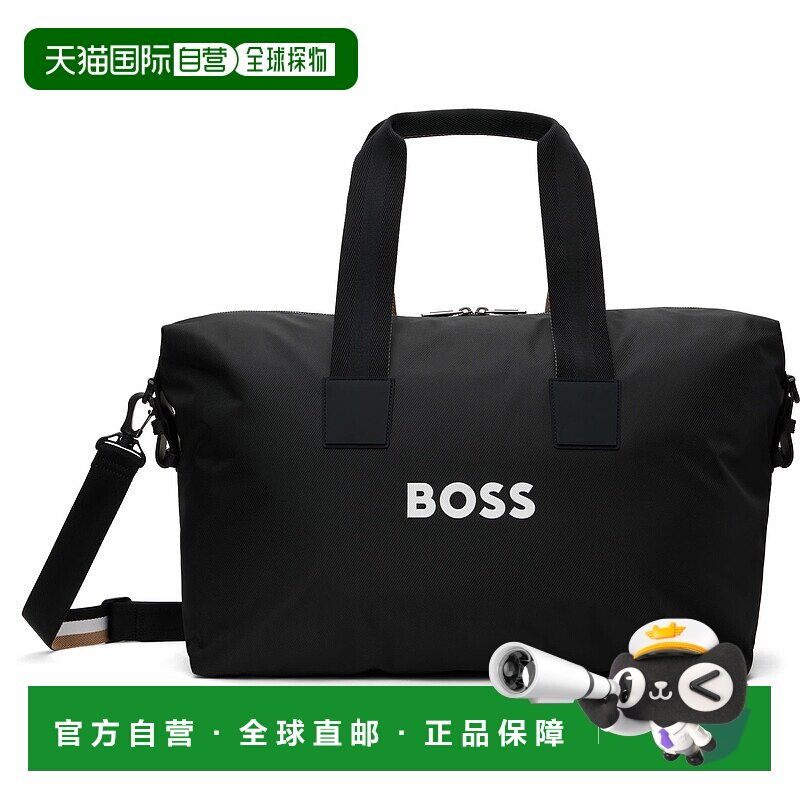 1h可退 香港直邮潮奢 BOSS 波士 男士 黑色 Contrast Logo Signat