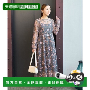 1h可退 日本直邮FREAK'S STORE 女装 蕾丝刺绣花柄连衣裙 长款修
