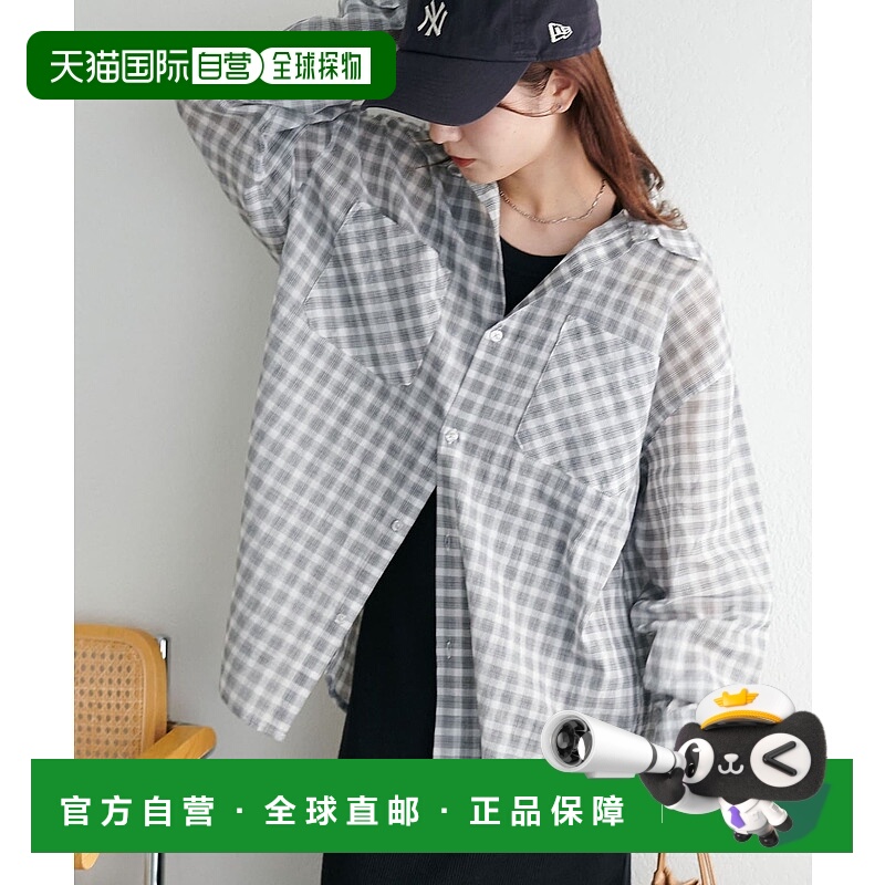 1h可退 日本直邮Discoat男士 纯棉 透感宽松格子衬衫 DPZ2052104A