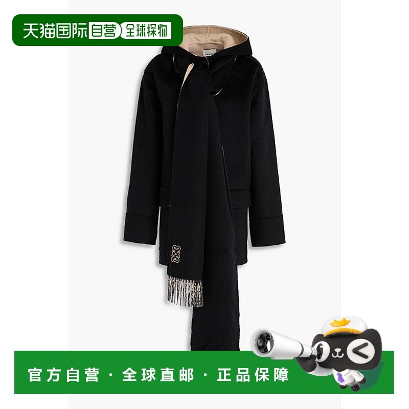 1h可退 香港直邮潮奢 Sandro 女士 羊毛毡连帽大衣 SFPOU00649NOI